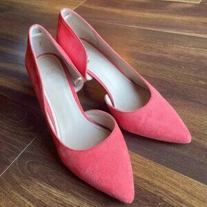 H&M Suede Summer Coral Heels
